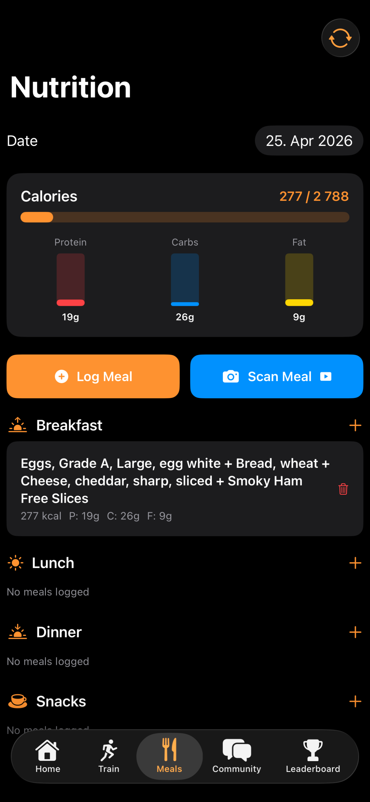 Nutrition tracking